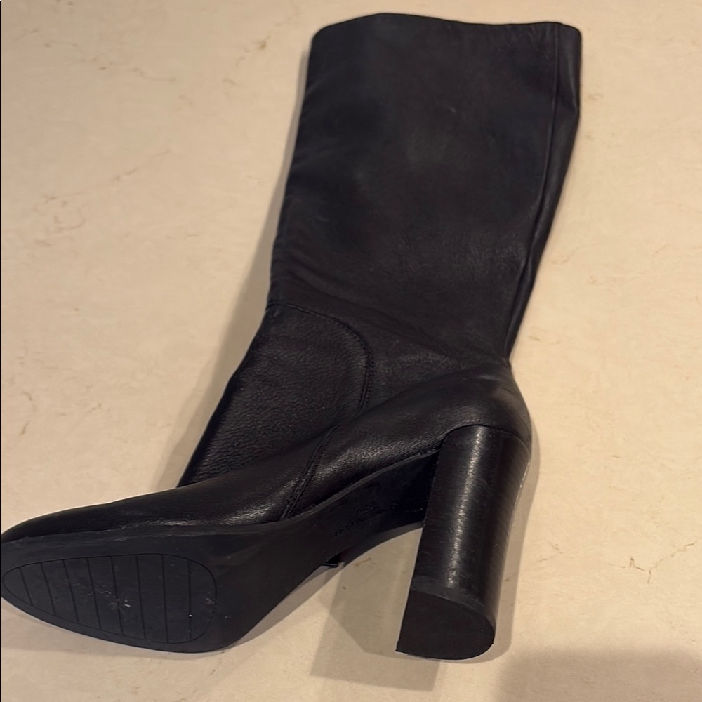 Black Chunky Heel Heeled Boots worn one time